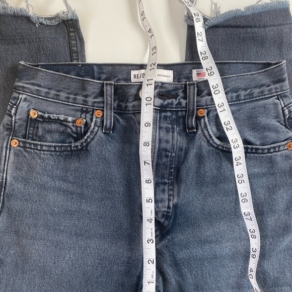 RE/DONE Originals High Waist Ankle Crop Jeans Size 26 - Picture 8 of 10